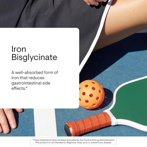 THORNE - Iron Bisglycinate - 25 mg Iron Supplement for Enhanced Absorption Without Gastrointestinal Side Effects* - NSF Certified for Sport - Gluten-Free - 60 Servings
