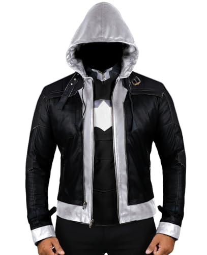 Replica Style Red Hood Mens Faux Leather Jacket Vest product thumbnail 20