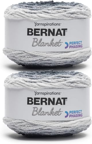 Bernat Blanket Perfect Phasing DEEP Black Cake Yarn