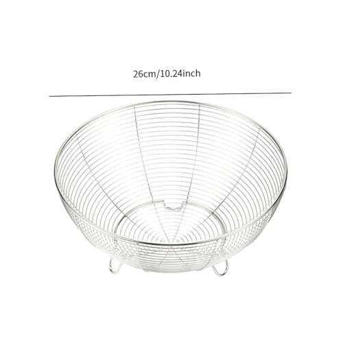 Frutero moderno de acero inoxidable de 26cm: cesta organizadora y decorativa 3