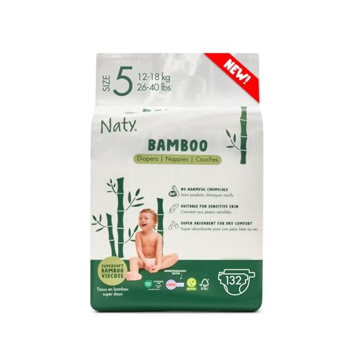Couches en bambou taille 5 super absorbantes Naty Bamboo pour des nuits paisibles sans fuite