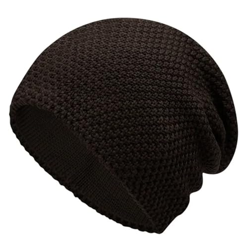 Gorro de punto de gran tamaño con acabado artesanal grueso de alta retención térmica