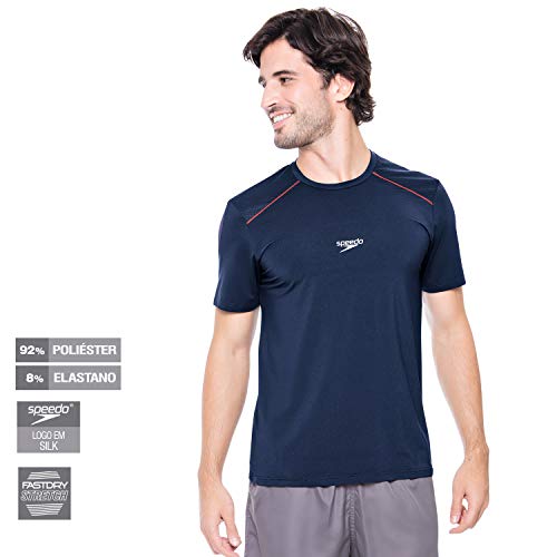 Speedo Flat , Camiseta de Manga Curta, Homens, Azul, M