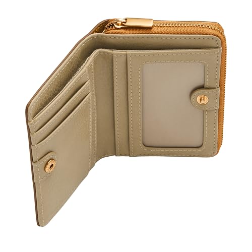 Image of Fossil Women's Logan RFID-Blocking Leather Mini Multifunction Bifold Wallet