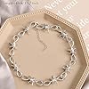 Liitata 2 Pcs Barbed Wire Necklace and Bracelet Set Gothic Thorn Choker Brambles Necklace Punk Hip Hop Rock Jewelry Chain for Men Woman Boys Girls - Silver #2