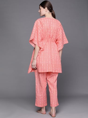 Image of Libas Women's Printed Cotton Relaxed Night Suit