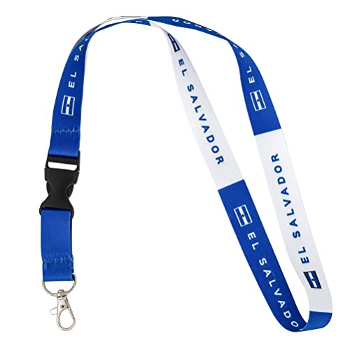 Desert Cactus Country of El Salvador Lanyard Flag Car Keys