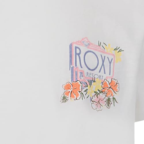 Image of Roxy Girls' Short Sleeve Boyfriend Fit Logo Tee, Crew Neck Graphic T-Shirt, Soft & Comfortable