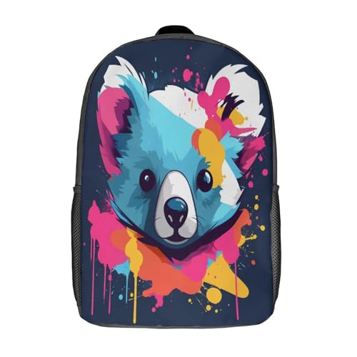 Sac d'école koala 3D sac à dos pour étudiant de 43,2 cm de style personnalité unique