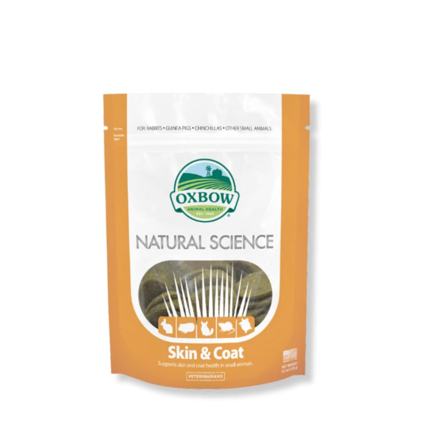 Oxbow Natural Science Suplemento para la Piel y el Pelo - Apoyo Nutricional para Pequeños Animales, 120g