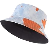 TOP BAND Bucket Hats for Women Tie Dye Cotton Twill Reversible Fashion Womens Bucket Hat Packable Bl