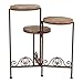 Gifts and Decor Rustic Finish Triple Planter Table Set