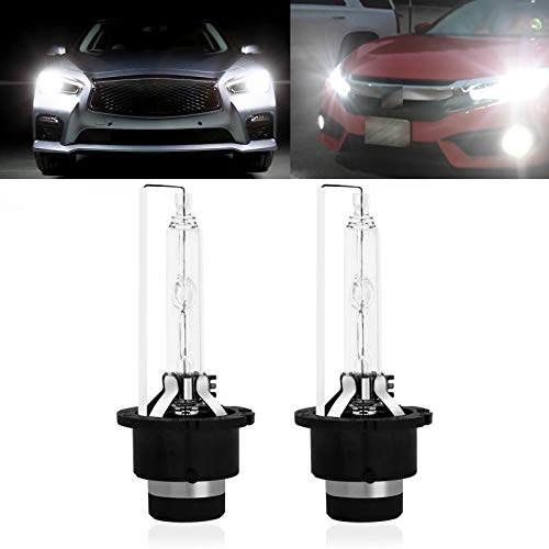 Xotic Tech D4S D4R D4C HID Light Bulbs, 35W Direct Replacement 42406 42406C1 66450 (6000k Xenon White)