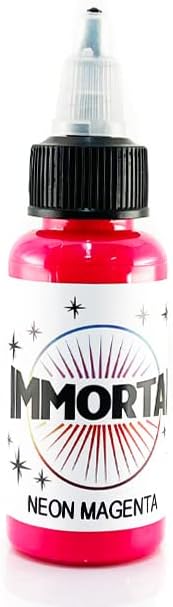 Immortal Tattoo Ink NEON Magenta 1-oz Bottles -Tattoo Supplies-
