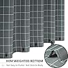Amazon.com: AooHome 72 x 84 Grey and White Extra Long Shower Curtain, Plaid Pattern Modern ...