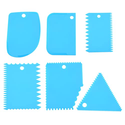 Lot De 8 Grattoirs Lisseurs Texturés Pour Pâtisserie - Pour Fondant, Glaçage, Peinture Acrylique, Plastique Alimentaire