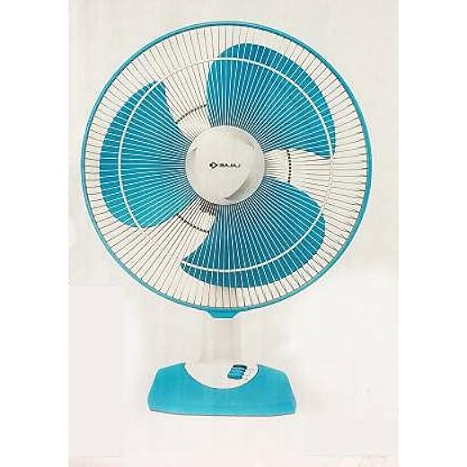 Bajaj Rapido 400 MM Table Fan For Home | Full Copper Motor | High Speed Operation | Overload Thermal Protector | 2-Yrs Warranty Pearl Blue