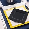 Elegant Black Square Dinner Plates - 9.5 (Pack of 10) - Perfect for Weddings, Birthday Parties, Festivals & More