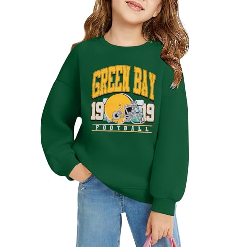 Image of Boys Girls Football Sweatshirt Vintage Bird Graphic Pullover Tops 5-14Y | Boys Girls Football Sweatshirt Kids Vintage Graphic Crewneck Hoodie Youth Game Day Pullover Shirts Long Sleeve Top