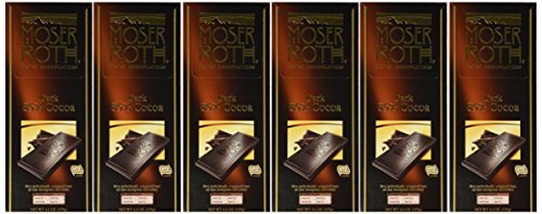 Moser Roth Fine German European Dark Chocolate 70% / 85% Cocoa (6 Pack) (85% Dark Chocolate) by Moser Roth