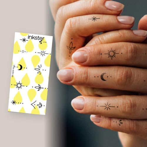 Inkster Tattoo Symbolische kleine Ornamente Finger...