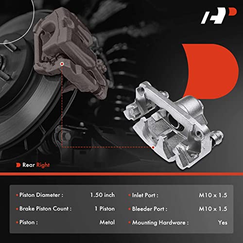 Image of A-Premium Rear Right Passenger Side Disc Brake Caliper with Bracket | Compatible with Buick, Chevrolet, Oldsmobile & Pontiac Models - Rendezvous, Venture, Silhouette, Aztek, Montana