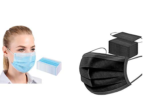 Honmao - 100 pezzi (50 neri + 50 blu), stile