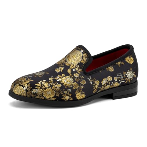 JITAI Velvet Boy's Loafers Slip-On Dress Shoes Wedding Formal Tuxedo Shoes for Boys