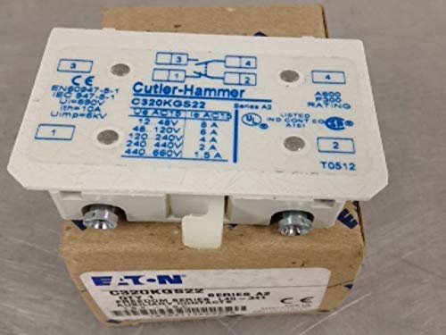 AUXILIARY CONTACT CUTLER HAMMER C320KGS22 para arrancadores y contactores con montaje en riel DIN miniatura 1
