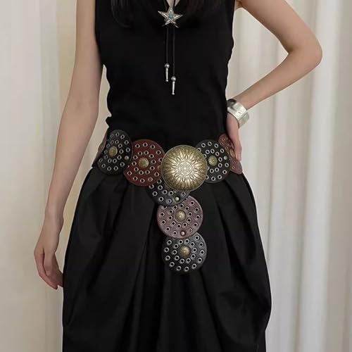 Western Waist Belt For Cowgirl Carved Grommet Buckle Retro Hollow Waist Chain Stylish Belt Fashion Accessories4