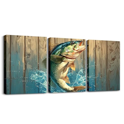 Feelyou Pike Fish Framed Wall Art Kids for Livingroom...