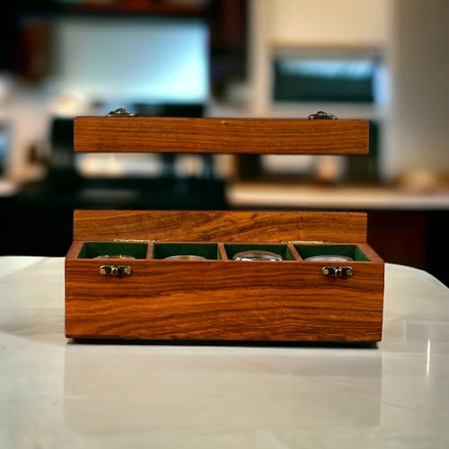 Royal Craft Expertise - Royal Craft Expertise Watch Box Organizer for Men - 4 Slot Wooden Timepiece Case, Vintage Brown, Handmade Organizer for men, Rosewood Lining, Glass Top | Made for Special Days | Best Gift for Men