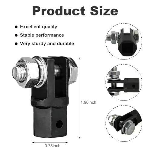 Image of KVAEY 1 /2 inch Scissor Jack Adapter, Scissor Jack Drill Adapter for 1 /2 Inch Drive Socket or 13 /16 Inch Lug Wrench, Drive Impact Wrench Automotive Sturdy Power Jacks Connector