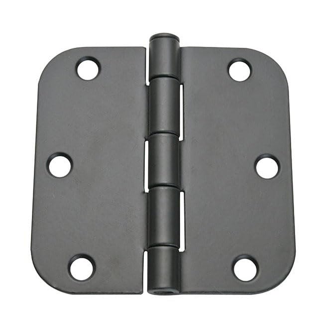 Bisagra De Puerta De 3 1/2 Pulgadas, Paquete De 12 Bisagras Redondeadas Para Puerta, Bronce Aceitado, Bisagras De 3.5 X 3.5 Pulgadas Para Puertas Interiores, Esquinas De Radio De 5/8 Pulgadas