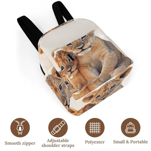 Mochila cómoda y práctica para portátil con tela impermeable de león 6