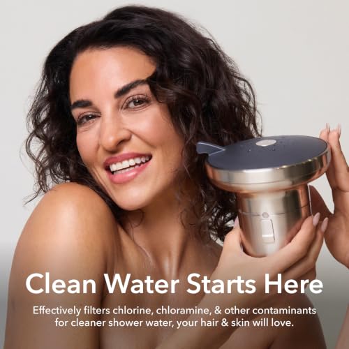 Image of AquaTru Shower - Advanced Shower Filter Removes Impurities from Hard Water to Support Healthy Skin, Scalp, Hair, Reduce Breakage, and Enhance Your Beauty and Self-Care Routine (Polished Chrome)
