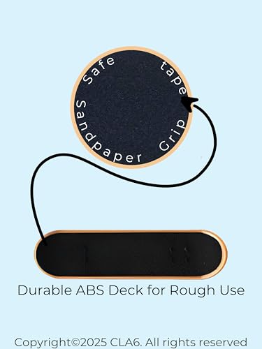 Image of CLA6 Fingerboard Kit | Complimentary Tools, Extra Wheels and Screws | Durable ABS Deck for Rough Use | Safe Sandpaper Grip Tape | Lightweight Non-Bearing Wheels |