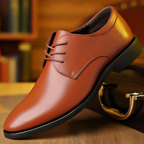 Shoes Dress Oxford for Men, Lace Up Pointed Toe Leather Office Shoes Elegant Loafers Luxury Oxford3