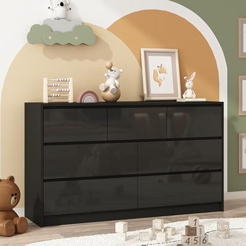 jiteentarou Black Malm Dresser Cover