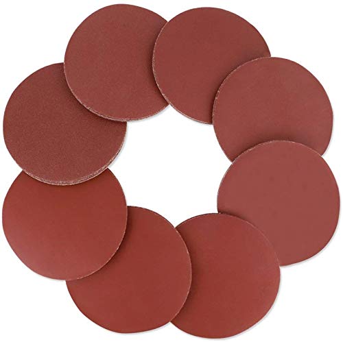 Utoolmart 8-inch Hook and Loop Sanding Discs, 5 Each of 80# 100# 120# 180# 240# 400# Aluminum Oxide Sandpaper, for Random Orbital Sander Wood Metal