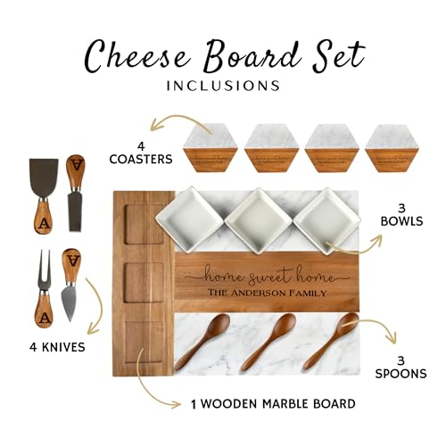 Tabla rectangular de mármol y madera personalizada miniatura 7