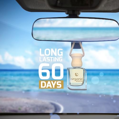 Image of Airganic Aroma Swing - Pack of 4 (40 ml) - Combo: Cool Ocean, Mexican Vanilla, Lavender & Black Oudh Car Perfume | Aroma Essential Oils in Glass Bottle with Wooden Diffuser Lid | Car Accessories 2025