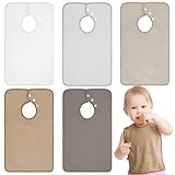 Hercicy Full Coverage Pullover Toddler Baby Bibs Terry Cloth Bibs with Snap Button for 0-4 Years Unisex Feeding Drooling(Classic,5 Pcs)