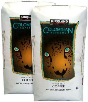 Kirkland Signature Colombian Supremo Whole Bean Coffee 2 of 3 Pound Value Bag