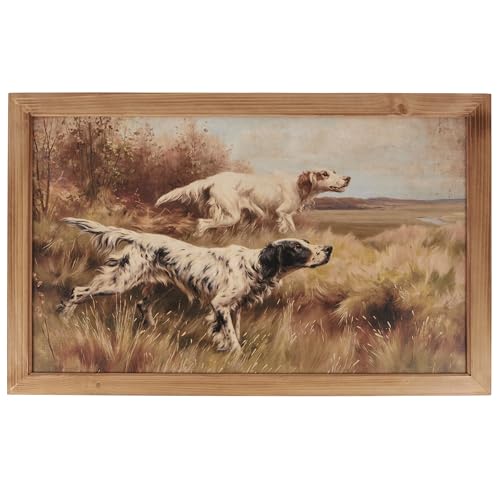 Cadre chiens de chasse Primitives by Kathy décoration murale en bois pour salon