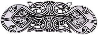 KKJOY Metal Celtic Knot Barrettes Vintage Odin's Raven Hair Clips Hand Crafted Spring Clip Hair Pin Headpieces Wedding Bridal Hair Accessories for Women Girls