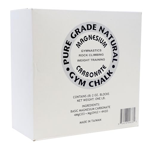 Z Athletic 8 Blocks of 2oz Chalk Total 1lb for Gymnastics, Weightlifting, Rock Climbing, Crossfit