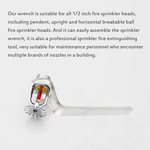 Szuenh Universal Fire Sprinkler Heads Wrench,fits for 1/2 \"semi Embedded/Concealed/Exposed Sprinkler Wrench, sprinkler head wrench 1 pack