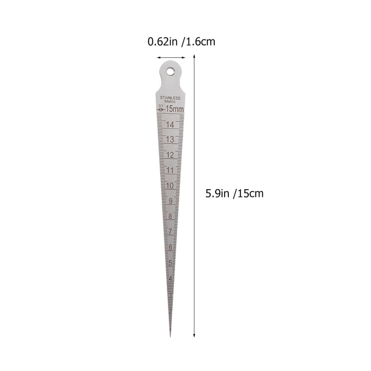 NAMOARLY Welding Inspection Gauge Set 2pc Taper Metric Gauge for Welding Depth Measurement