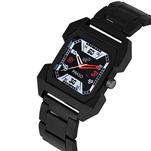 Image of PIRASO Fast Trend Rectangular CASE with Designer Display Analogue Watch for Men and Boys